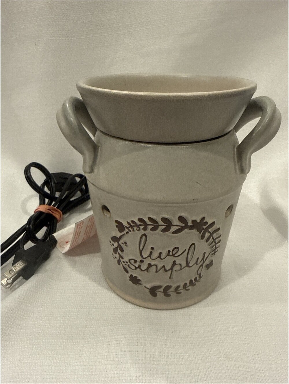 Live Simply Milk Can Scentsy Inc. 36948 Aroma Scent Wax Warmer